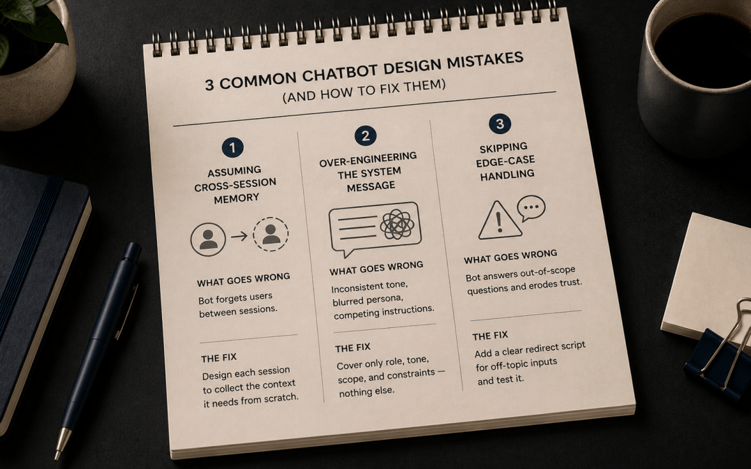 3 Common Chatbot Design Mistakes (and How to Fix Them)