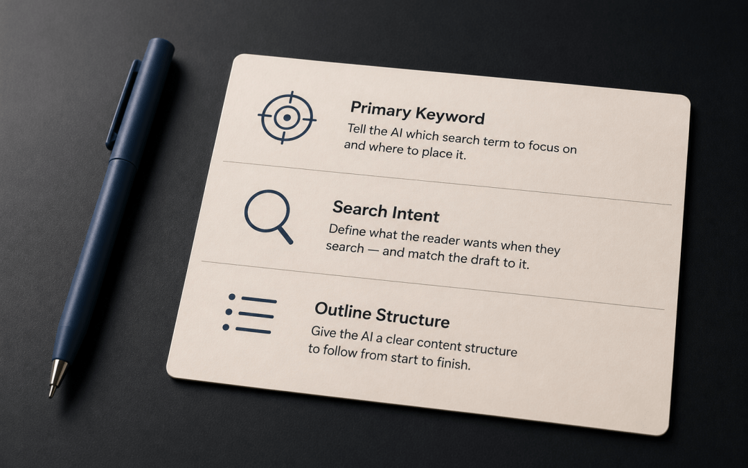 SEO-Conscious Prompting: 3 Additions That Orient AI Drafts