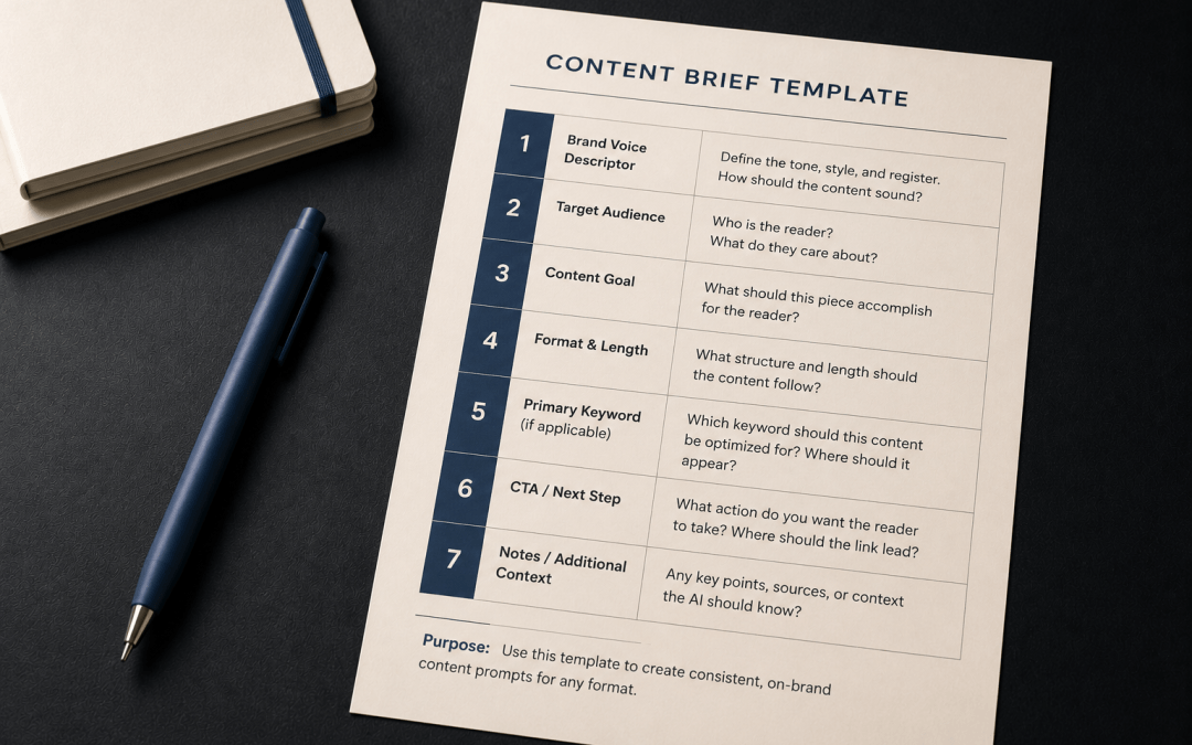 How to Build a Reusable Content Brief Template