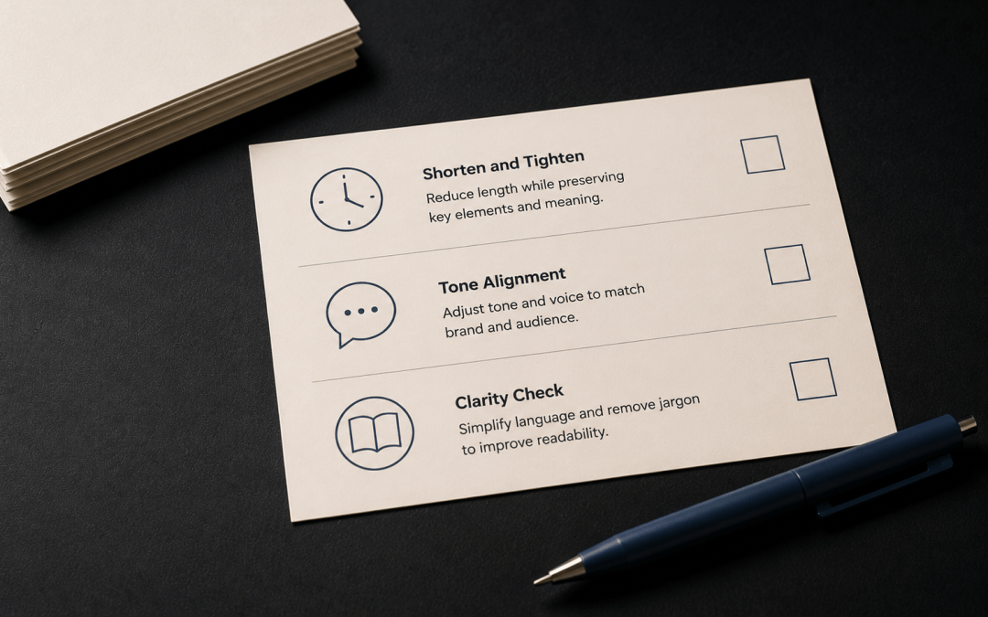 Editing AI Content Drafts: 3 Targeted Prompt Types