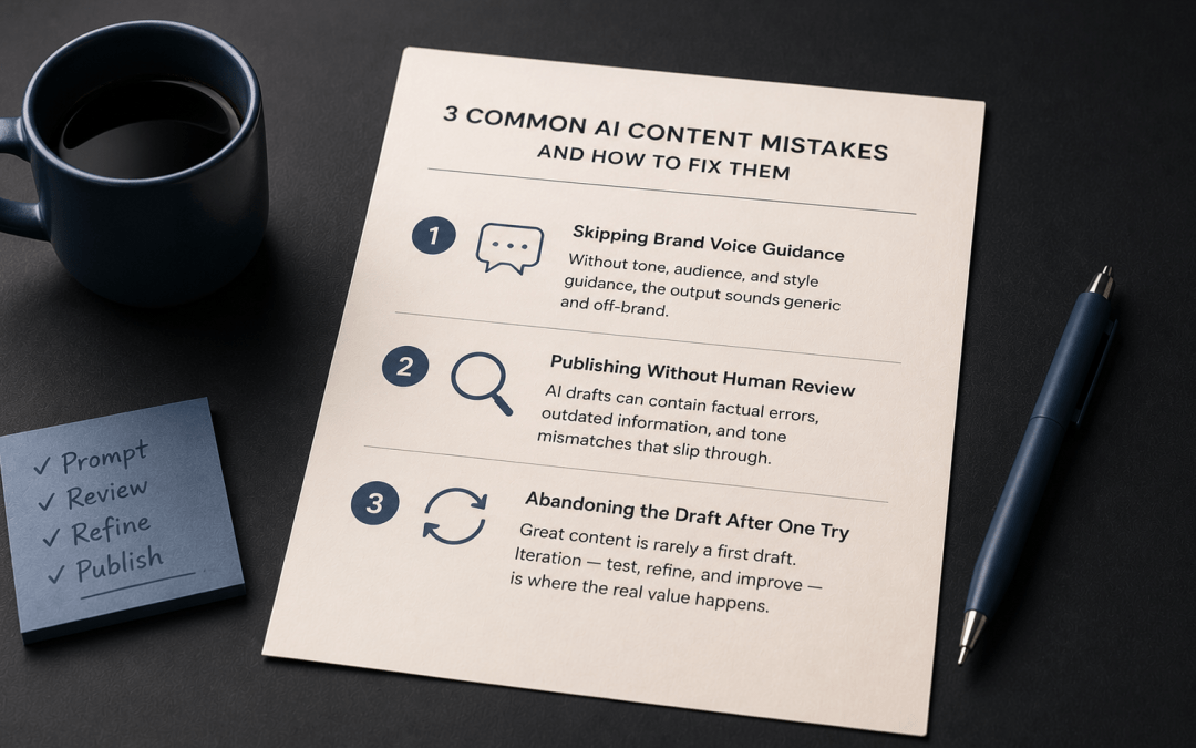 3 Common AI Content Mistakes and How to Fix Them