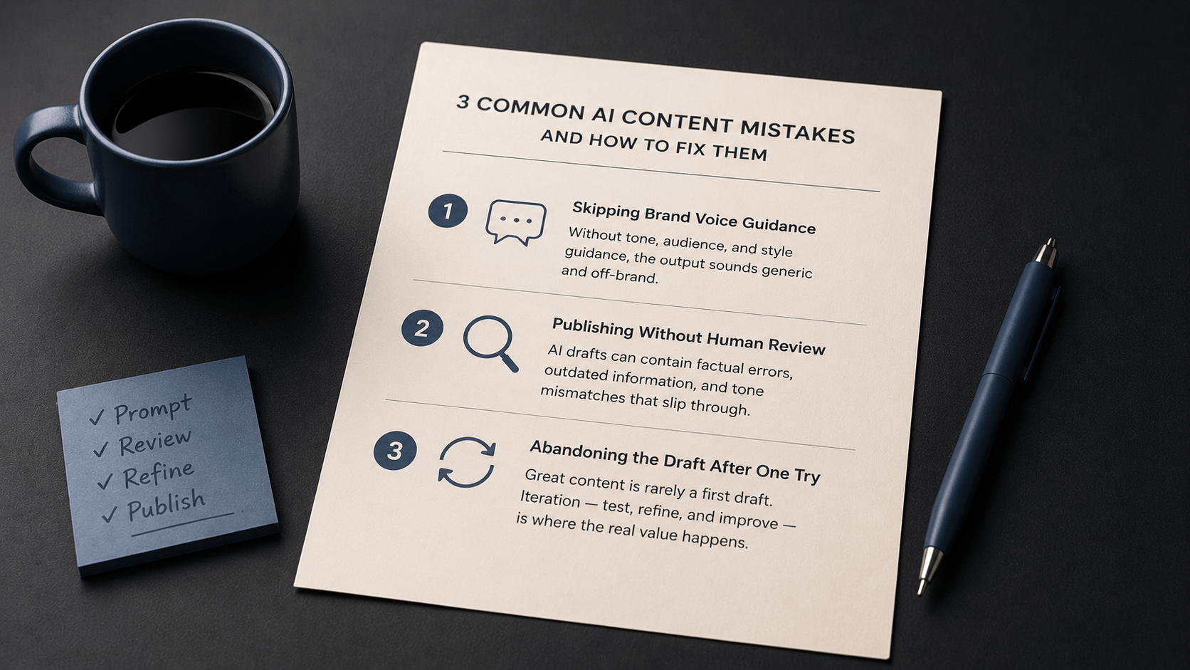 3 Common AI Content Mistakes and How to Fix Them